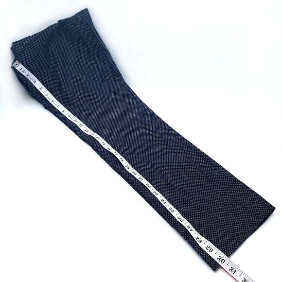 Talbots Navy Blue Newport Diamond Polka Dots Mid-Rise Preppy Dress Pants Sz 8 - Picture 11 of 15